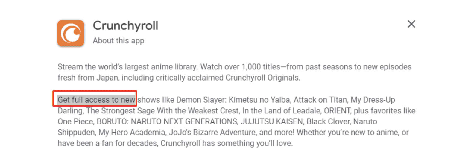 Crunchyroll Long Description Manuel