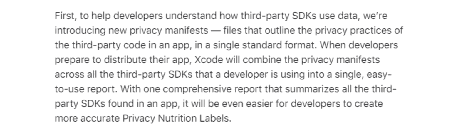 Privacy Manifest WWDC 2023