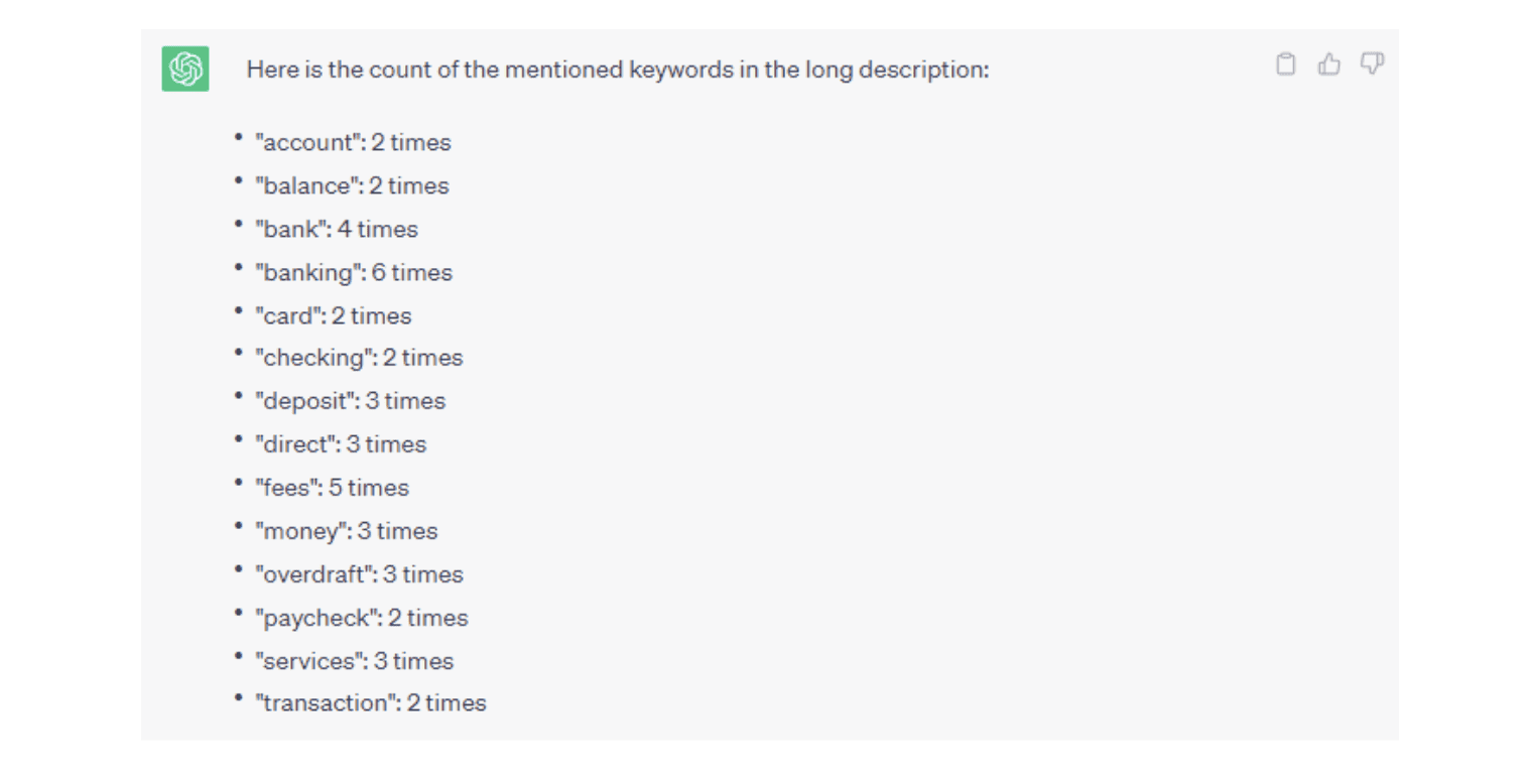 Chime Keyword Density