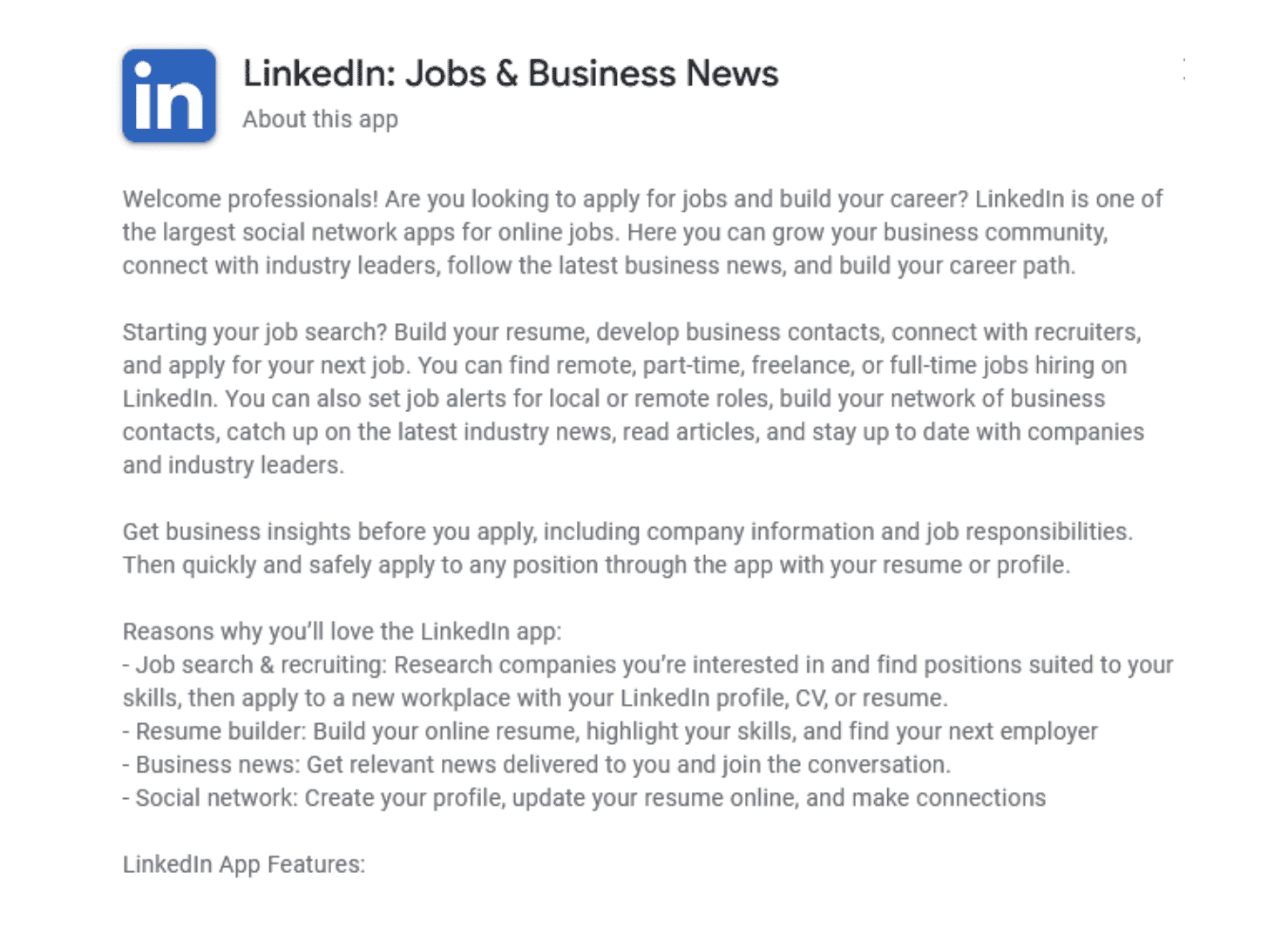 LinkedIn Long Description