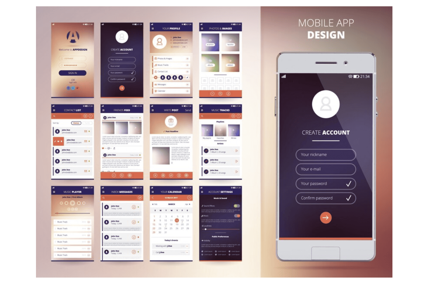 Mobile app design