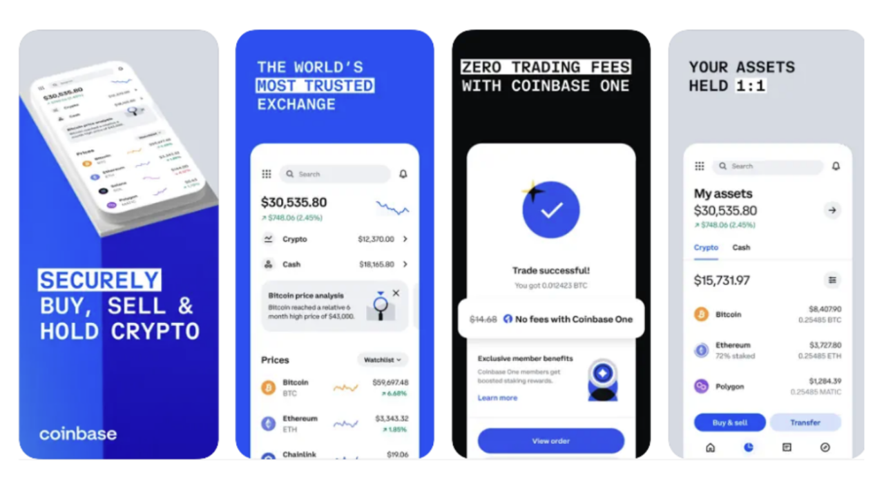 Coinbase Screenshots